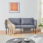 2-zitsbank Kamar 158x79x63 cm donkergrijs en zwart [en.casa], Huis en Inrichting, Verzenden, Nieuw