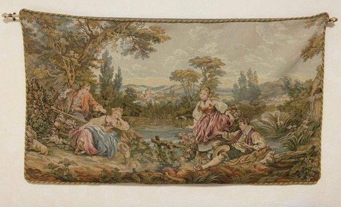 Wandtapijt - 71 cm - 125 cm - Lakeside Rendezvous, Antiek en Kunst, Curiosa en Brocante