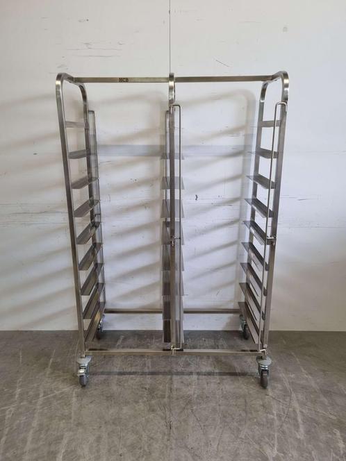 RVS HCB Regaalwagen voor 18 waskratten waskorven 50 x 50 cm, Zakelijke goederen, Horeca | Keukenapparatuur, Nieuw in verpakking