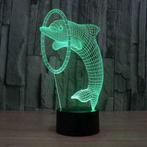 Hewec® Optische 3D illusie lamp Dolfijn, Huis en Inrichting, Lampen | Tafellampen, Nieuw, Verzenden