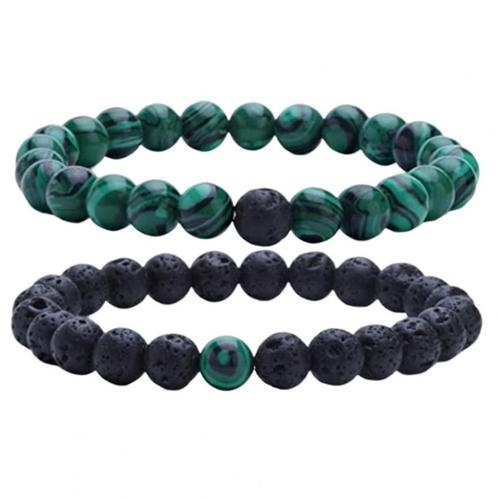 Fako Bijoux® - Dubbele Kralen Armband - 8mm - Natuursteen, Sieraden, Tassen en Uiterlijk, Armbanden, Verzenden