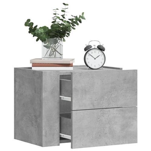 vidaXL Nachtkastje wandgemonteerd 45x30x35 cm betongrijs, Huis en Inrichting, Slaapkamer | Nachtkastjes, Nieuw, Hout, Verzenden