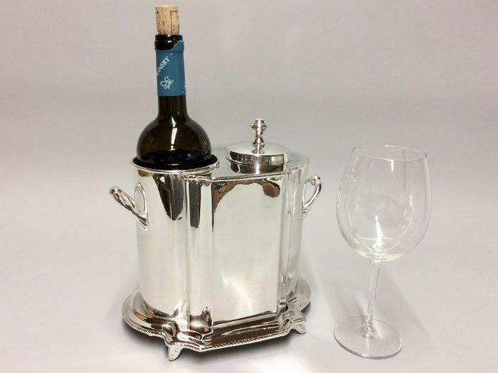 Wijnkoeler - Koeler voor één fles met een vak voor, Antiek en Kunst, Curiosa en Brocante