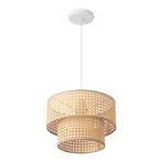 Design hanglamp Ascot 12xØ30 cm E27 wit rotan look lux.pro, Huis en Inrichting, Lampen | Hanglampen, Verzenden, Nieuw