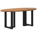 vidaXL Eettafel 180x90x74 cm ovaal massief eikenhout, Verzenden, Nieuw