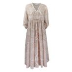 Louis and Mia • beige midi jurk • 36, Kleding | Dames, Jurken, Verzenden, Louis and Mia, Beige, Nieuw