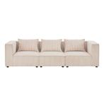 Modulaire Bank / Zitbank Domas M - Beige - Corduroy bekledin, Huis en Inrichting, Banken | Bankstellen, Verzenden, Nieuw
