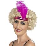 Roze Charleston thema verkleed hoofdband voor dames - Haar.., Nieuw, Ophalen of Verzenden