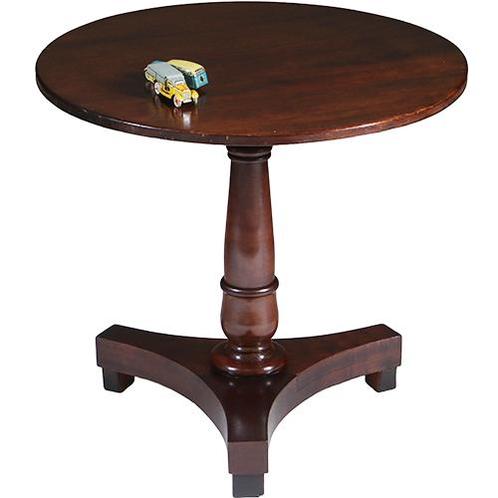 Ronde Biedermeier salontafeltje in mahonie ca 1830 No301815, Antiek en Kunst, Antiek | Meubels | Tafels, Ophalen of Verzenden