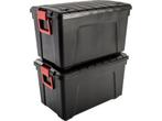 IRIS Store-It-All Opbergbox - 110L - Kunststof - Zwart - Set, Verzenden, Zo goed als nieuw