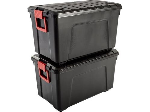 IRIS Store-It-All Opbergbox - 110L - Kunststof - Zwart - Set, Huis en Inrichting, Woonaccessoires | Overige, Zo goed als nieuw