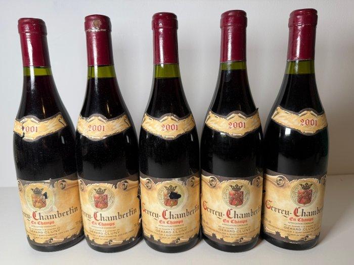2001 Gérard Cluny - Gevrey Chambertin - 5 Flessen (0.75, Verzamelen, Wijnen