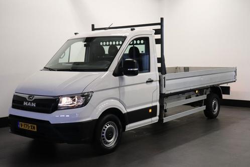 MAN TGE 2.0 L4 Openlaadbak EURO 6, Auto's, Bestelauto's, Dealer onderhouden, Lease, Zwart, Handgeschakeld, Wit, Financial lease