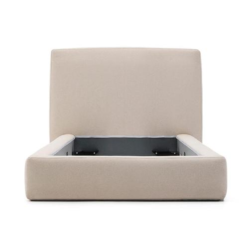 *WOONWINKEL* Kave Home Blok Luxe Bedframe Beige Stof 90x200, Huis en Inrichting, Slaapkamer | Bedden, Beige, Nieuw, Verzenden