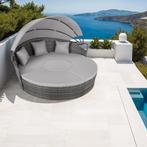 Wicker zonne-eiland Santorini - grijs, Verzenden, Nieuw