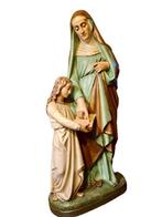 Kerkbeeld - Heilige Anna met Maria - 80 cm - Gips -