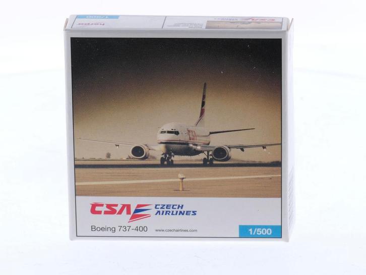 Schaal 1:500 Herpa 505598 Boeing 737-400 CSA Czech Airlin..., Hobby en Vrije tijd, Modelbouw | Vliegtuigen en Helikopters, Zo goed als nieuw