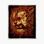 Fleecedeken - Fire Tiger - 150x200cm, Huis en Inrichting, Ophalen of Verzenden, Nieuw