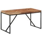 vidaXL Eettafel 140x70x76 cm massief acaciahout en mangohout, Verzenden, Nieuw