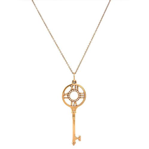 Rosegouden collier Tiffany & Co 18 karaat, Sieraden, Tassen en Uiterlijk, Kettingen, Wit, Zo goed als nieuw, Goud, Verzenden