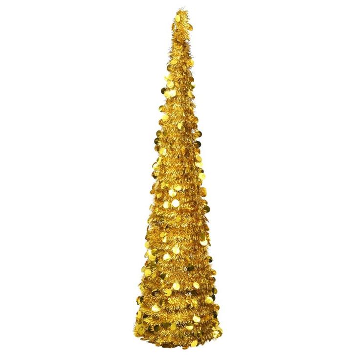 vidaXL Kunstkerstboom pop-up 180 cm PET goudkleurig, Diversen, Kerst, Nieuw, Verzenden