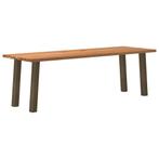 vidaXL Eettafel rechthoekig 240x80x74 cm massief eikenhout, Huis en Inrichting, Tafels | Eettafels, Verzenden, Nieuw