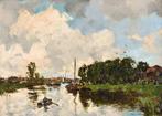 J.H. van Mastenbroek (1875-1935) - Landschap met poldervaart