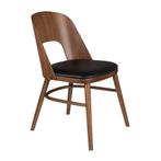 *WOONWINKEL* Dutchbone Talika Retro Eetkamerstoel Walnoot, Huis en Inrichting, Stoelen, Nieuw, Bruin, Verzenden