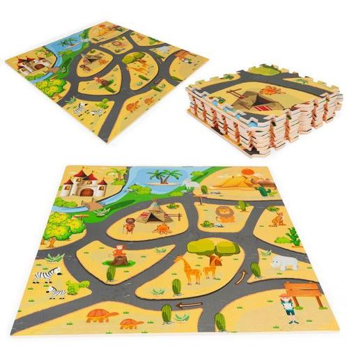 Ecotoys 9 delige puzzelspeelmat foam safari voor baby en, Kinderen en Baby's, Speelgoed | Babyspeelgoed, Ophalen of Verzenden