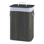 [en.casa] Wasmand Salla bamboe met waszak 60x40x30 cm 72 L b, Huis en Inrichting, Badkamer | Badtextiel en Accessoires, Verzenden
