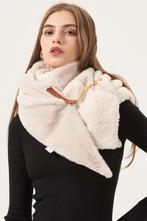 Sjaal beige - Teddystof, Kleding | Dames, Damesdingetjes, Verzenden, Nieuw, Sjaal