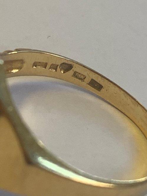 Ring - 18 karaat Geel goud - 0.11ct. tw. Diamant, Sieraden, Tassen en Uiterlijk, Ringen