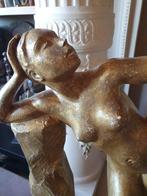 Arthur Dupagne (1895-1961) - sculptuur, La pose - 64 cm -