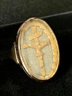 14 karaat - Geel goud - Ring - Gouden reliekhouder-ring, Antiek en Kunst