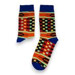 Afrikaanse sokken / Afro sokken / Kente sokken - Blauw multi, Ophalen of Verzenden, Nieuw