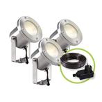 Tuinspot Catalpa set 3st | Zilvergrijs | 12V | Gar, Tuin en Terras, Buitenverlichting, Ophalen of Verzenden, Nieuw