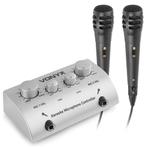 Retourdeal - Vonyx 2-kanaals Karaoke echo mixer met 2 microf, Audio, Tv en Foto, Karaoke-apparatuur, Verzenden, Zo goed als nieuw