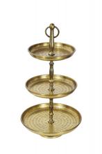 Design taartplateau ORIENT 47cm goud in wild hammer finish, Ophalen of Verzenden, Nieuw