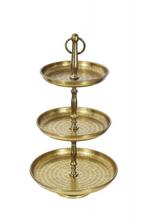 Design taartplateau ORIENT 47cm goud in wild hammer finish, Huis en Inrichting, Nieuw, Ophalen of Verzenden