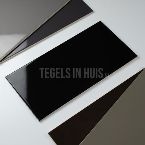 Wandtegel 20x40 glans zwart waamb779 wandtegel, Doe-het-zelf en Verbouw, Tegels, Wandtegels, Nieuw, 10 m² of meer, Ophalen