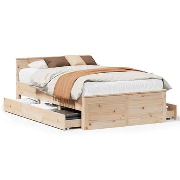 Bed 120x200 Grenen met Lades | Tweedekansje | 60% Korting beschikbaar voor biedingen
