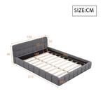 Gestoffeerd Cloud Bed 140×200 cm – Tweepersoonsbed – Grijs, Huis en Inrichting, Slaapkamer | Bedden, Verzenden, Nieuw, Tweepersoons