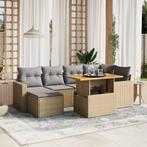 vidaXL 11-delige Loungeset met kussens poly rattan grijs, Tuin en Terras, Tuinsets en Loungesets, Verzenden, Nieuw, Rotan, Loungeset