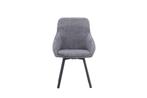 Eetkamerstoel - Daniel -  Grijs - Polyester - Jörn, Verzenden, Nieuw