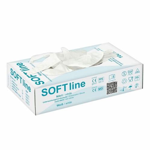 SOFT line Nitril handschoenen - wit- 100 stuks - Extra Large, Diversen, Verpleegmiddelen, Nieuw, Verzenden