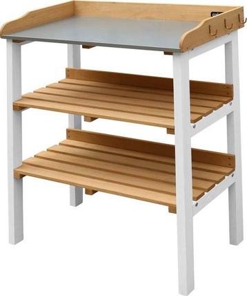 AXI Oppottafel met opbergplanken Bruin/wit - Handige oppotta beschikbaar voor biedingen