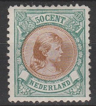Postzegel Nederland 1893 hangend haar nr.45 (1678), Postzegels en Munten, Postzegels | Nederland, Postfris, Verzenden
