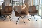 3x Gealux Florence etkamerstoel met draai functie Leer, Huis en Inrichting, Stoelen, Modern design, Drie, Nieuw, Leer