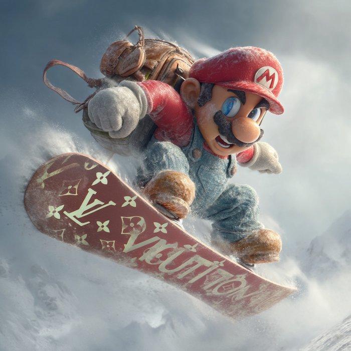 Carcanvas.it - Mario winter time Vuitton snowboard, Spelcomputers en Games, Spelcomputers | Overige Accessoires