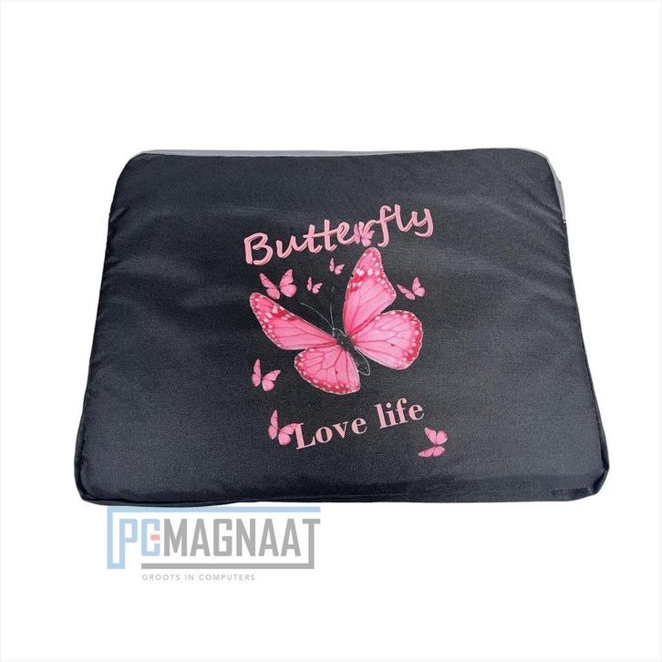 Laptop sleeve butterfly spatwaterbestendig 14,6 inch, Computers en Software, Laptophoezen, Nieuw, Ophalen of Verzenden